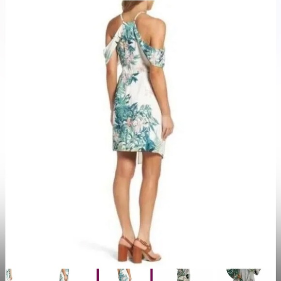 Adelyn Rae White Tropical Wrap Dress - Picture 5 of 14